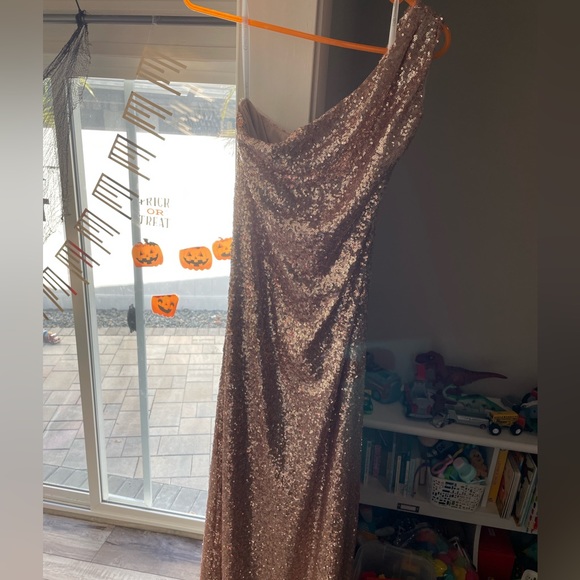 Christina Wu rose gold bridesmaid dress - Picture 3 of 7